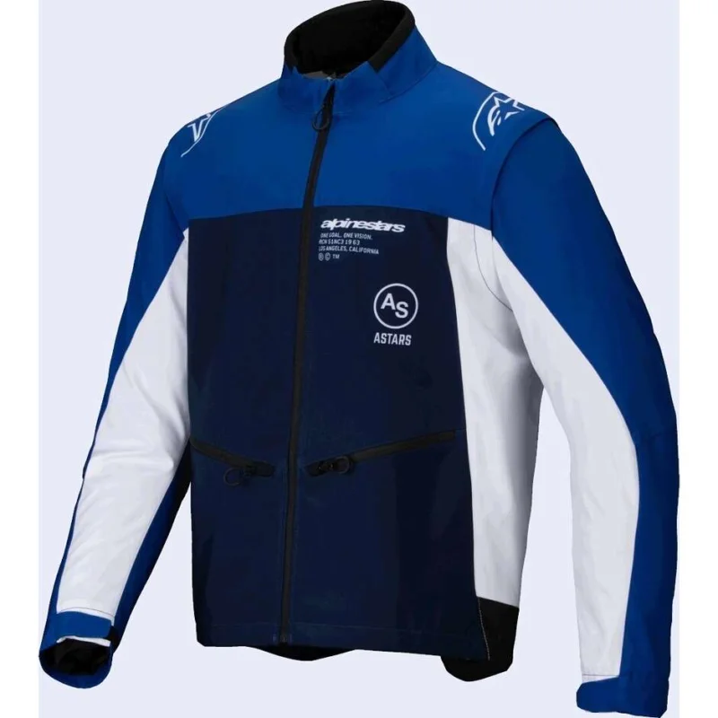 Giubbotto Moto Cross Enduro Alpinestars LITE-DURA SOFTSHELL Navy Bright Blu Bianco Ultime Pezzi