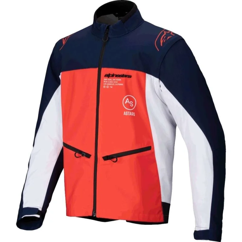 Super Prezzo Giubbotto Moto Cross Enduro Alpinestars LITE-DURA SOFTSHELL Navy Hot Arancio Bianco