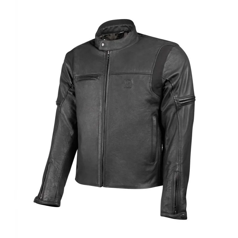 Giubbotto Moto Custom In Pelle Hevik MUSTANG LIGHT Nero Prezzo Ridotto
