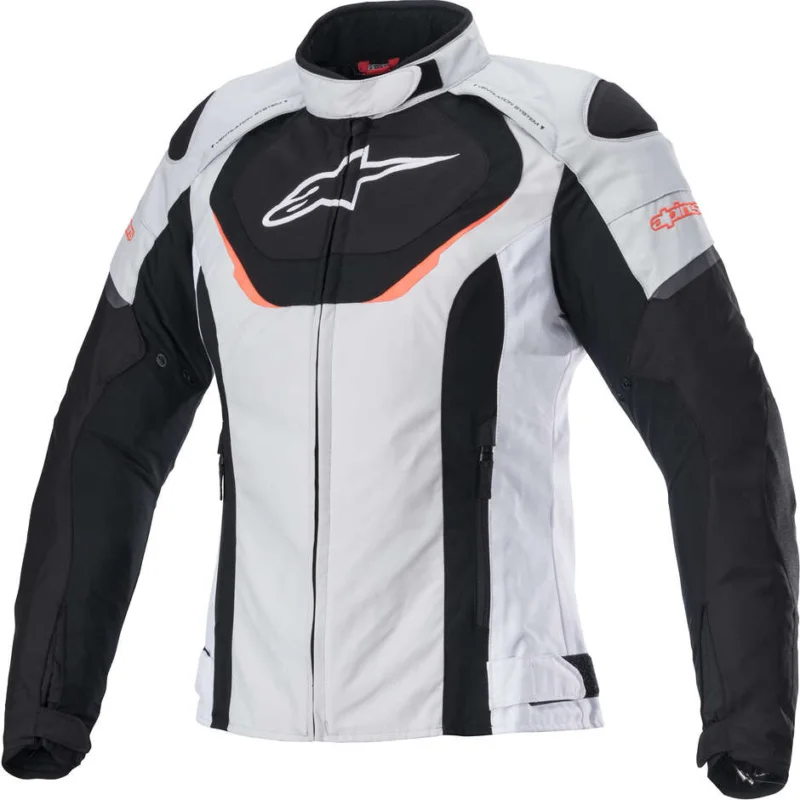Giubbotto Moto da Donna in Tessuto Alpinestars Stella T-JAWS v3 Waterproof Grigio Ghiaccio Nero Bianco Sconto