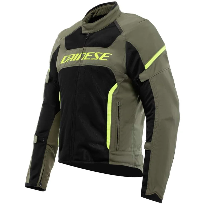 Economico Giubbotto Moto Dainese AIR FRAME 3 Esercito Verde Nero Fluo Giallo