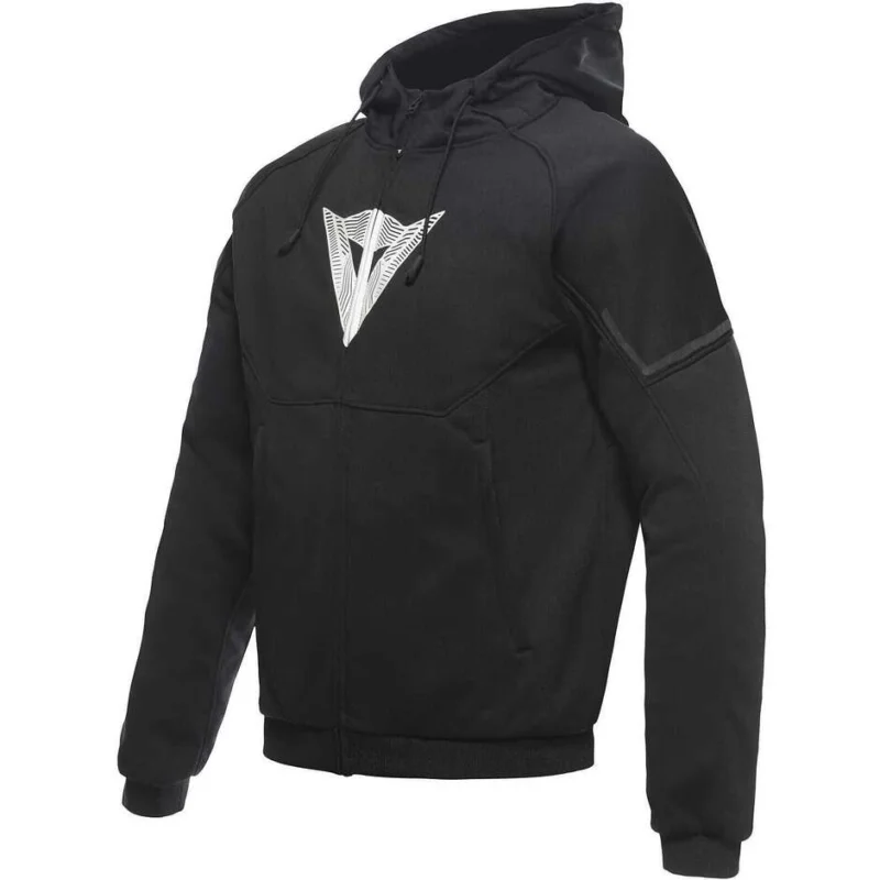Giubbotto Moto Dainese DAEMON-X SAFETY HOODIE FULL ZIP # Nero Nero Bianco Offerta Limitata
