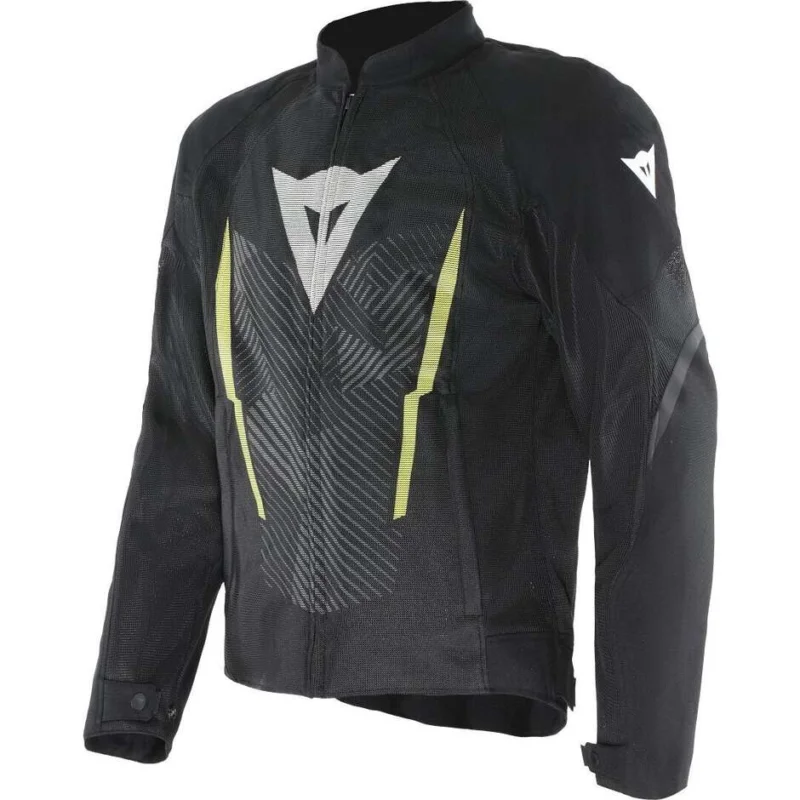 Giubbotto Moto Dainese HEROSPHERE AIR TEX Nero Bianco Giallo Fluo Promo Stagionale