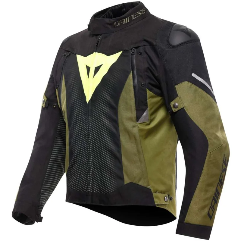 Prezzo Di Fabbrica Giubbotto Moto Dainese SUPER SPRINT D-DRY Nero Verde Giallo Fluo