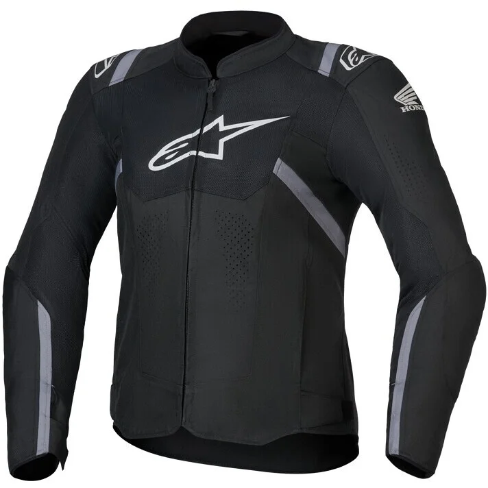 Giubbotto Moto Donna Alpinestars HONDA STELLA T-SPS AIR V2 Nero Grigio Scuro Grigio Ghiaccio Novità