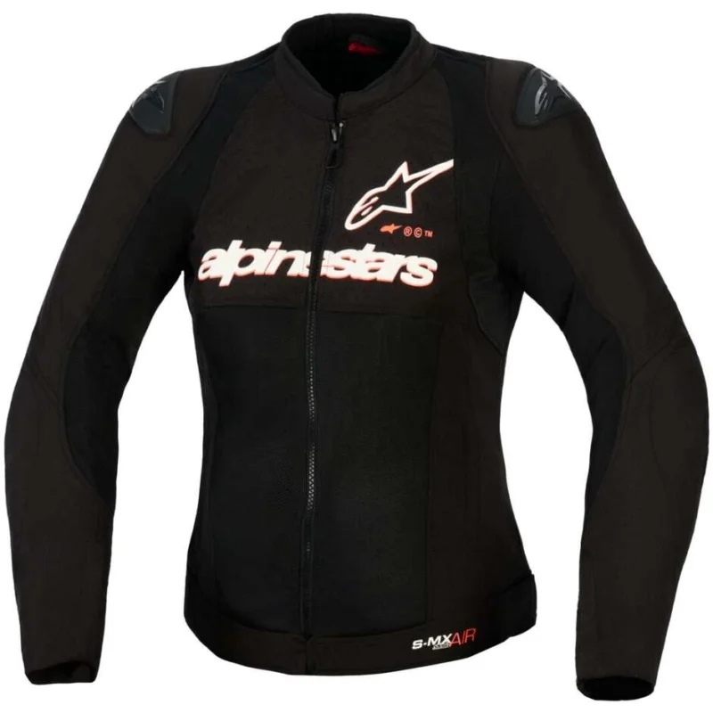 Occasione Giubbotto Moto Donna Alpinestars STELLA SMX AIR Nero Bianco Rosso Fluo
