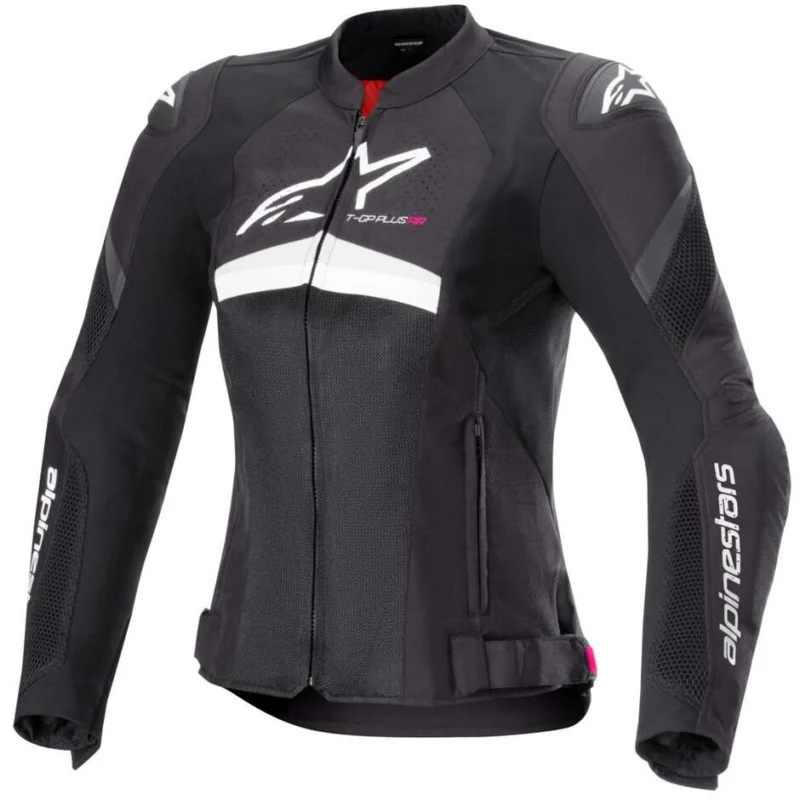Spedizione Gratuita Giubbotto Moto Donna Alpinestars STELLA T-GP PLUS R V4 AIRFLOW Nero Bianco