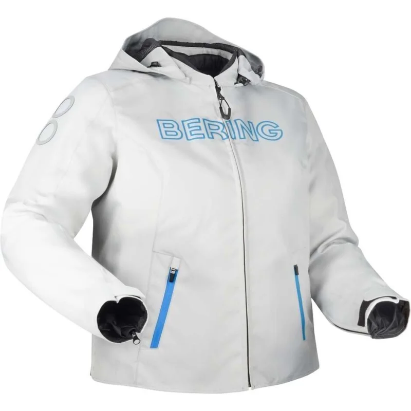 Subito Disponibile Giubbotto Moto Donna Bering LADY WARWICK Queen Size Chiaro Grigio Blu