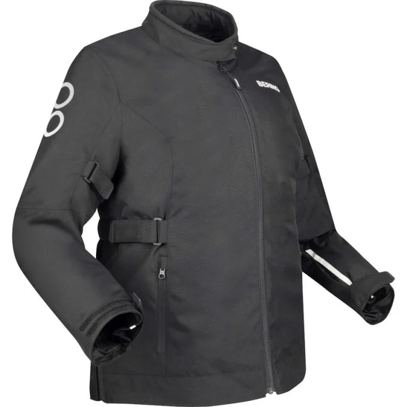 Affare Giubbotto Moto Donna Bering Long LADY PAMELA Queen Size Nero Bianco