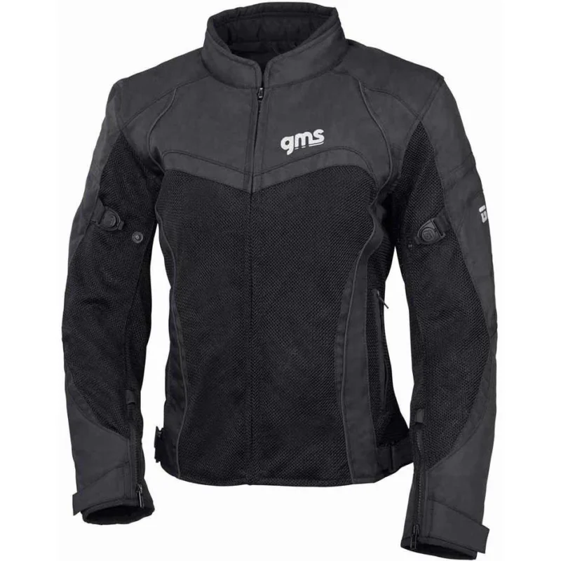 Consegna Rapida Giubbotto Moto Donna Estivo Gms TARA Mesh Nero