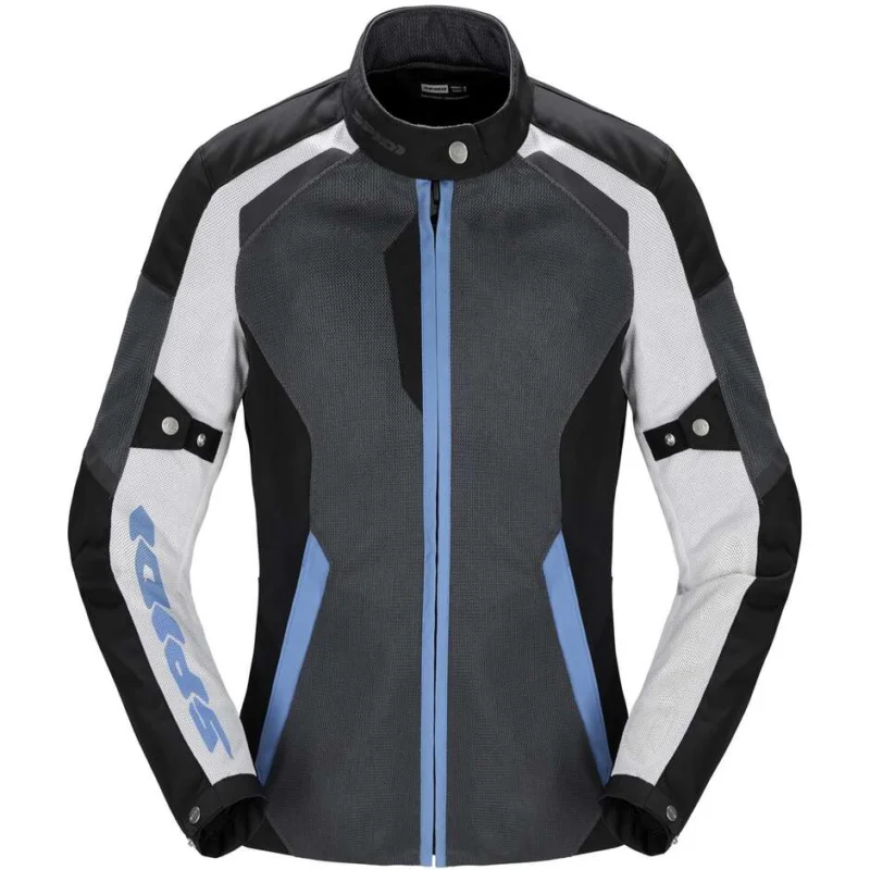 Economico Giubbotto Moto Donna EstivoSpidi TEK NET LADY Grigio Bianco Provence