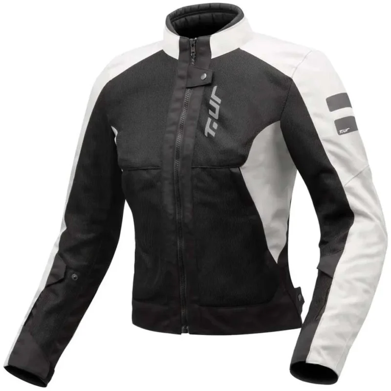Giubbotto Moto Donna Estivo T-UR SIENA LADY Ghiaccio Nero Vendita Finale
