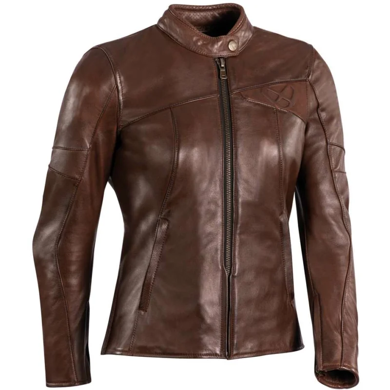 Subito Disponibile Giubbotto Moto Donna in Pelle Custom Ixon CRANKY LADY Marrone