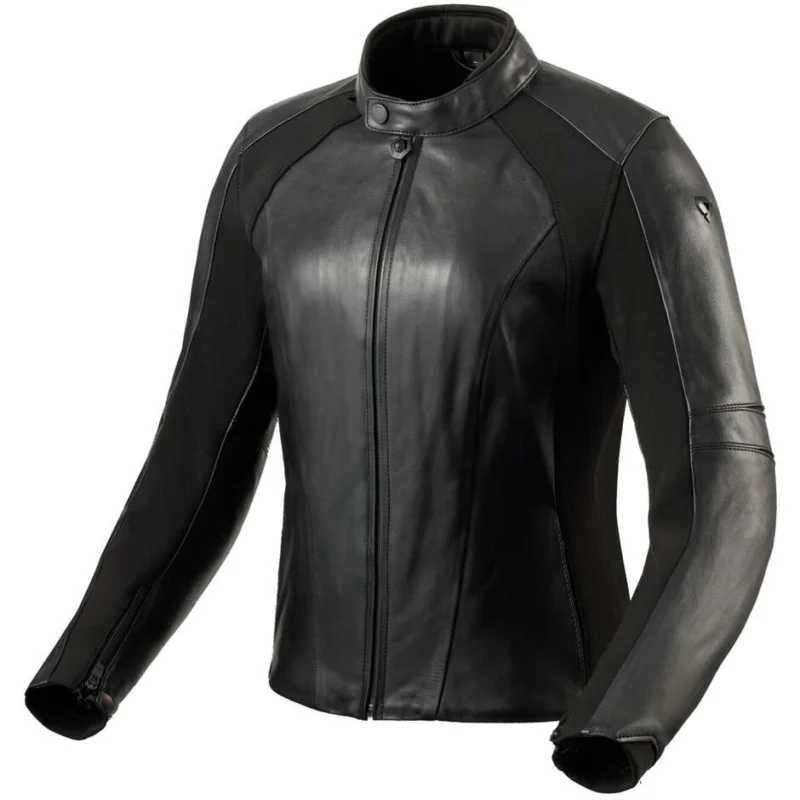 Giubbotto Moto Donna in Pelle Custom Rev'it MACI LADIES Nero Compra Online