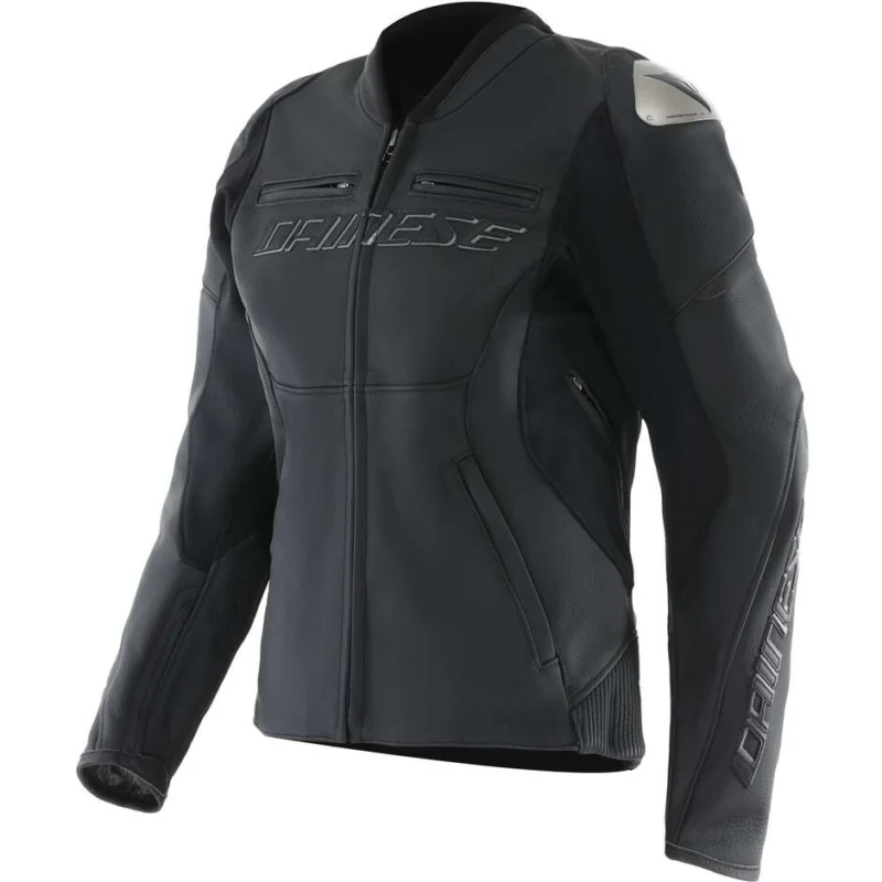 Spedito Oggi Giubbotto Moto Donna in Pelle Dainese RACING 5 WMN Nero Nero