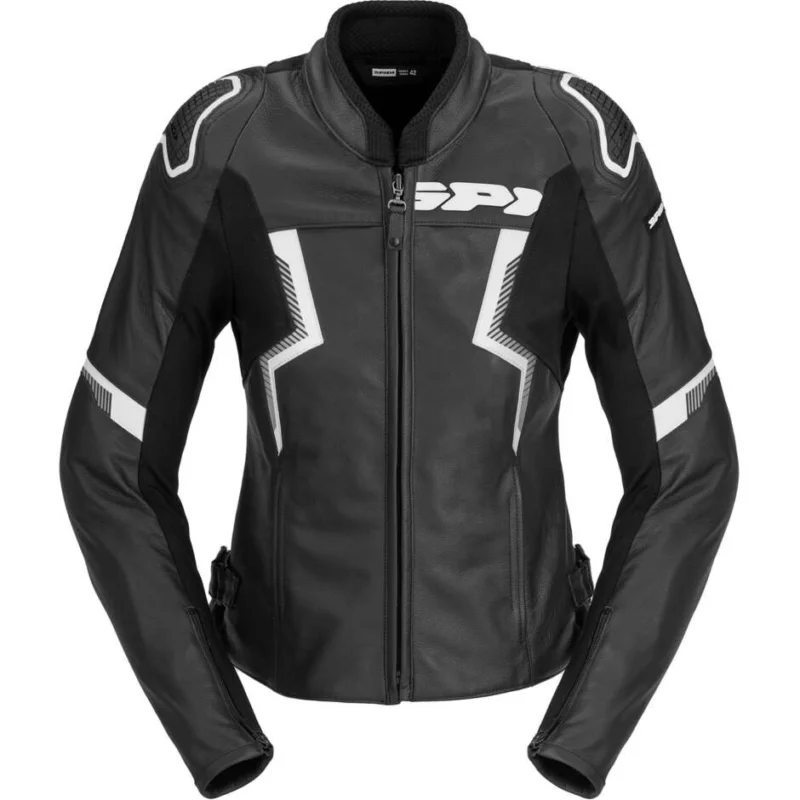 Giubbotto Moto Donna in Pelle Spidi EVORIDER 3 LADY Nero Bianco Affare