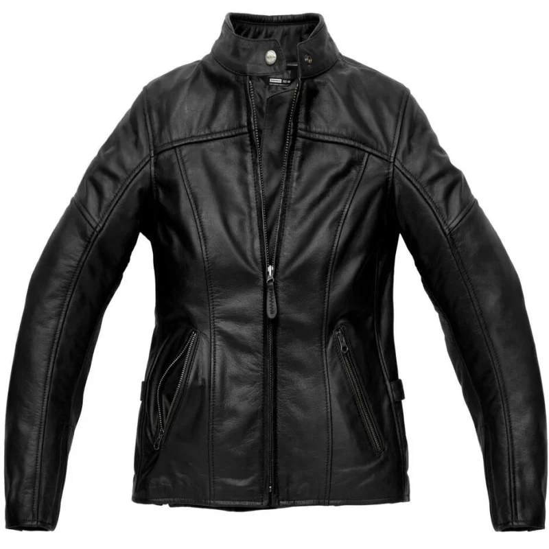 Professionale Giubbotto Moto Donna in Pelle Spidi MACK LADY Nero