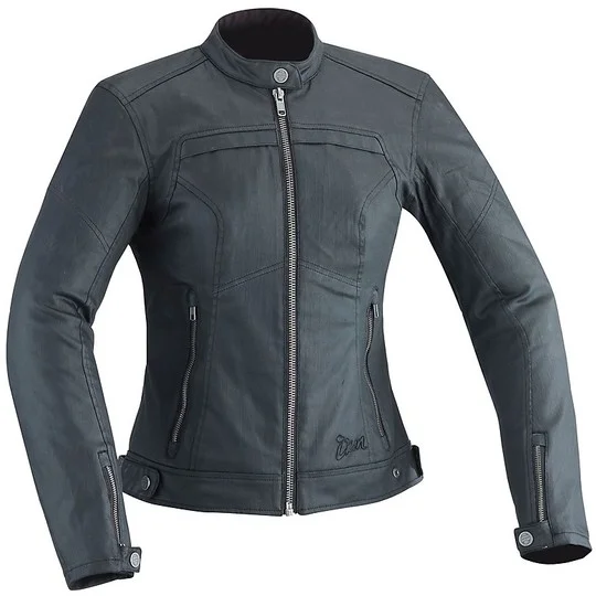 Giubbotto Moto Donna In Tessuto Ixon 2017 SUBURB LADY Nero Offerta Speciale