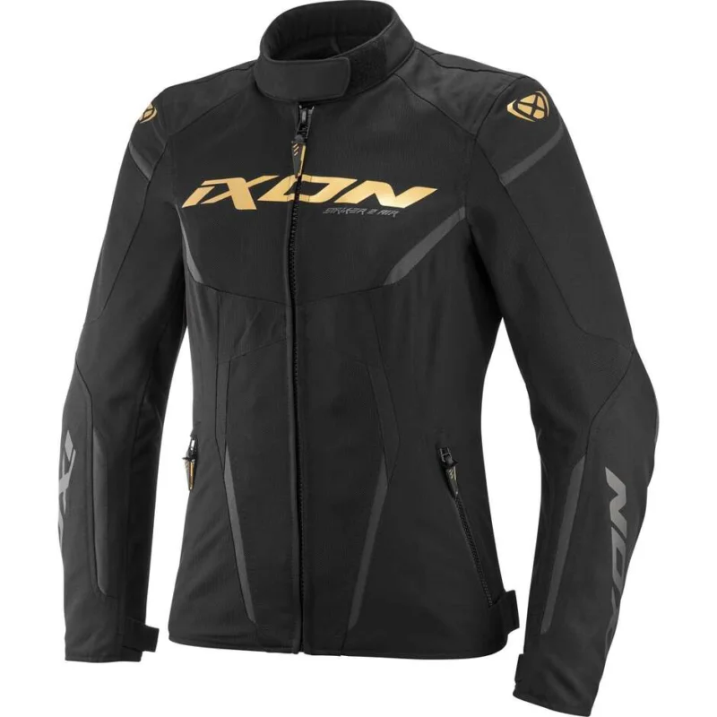 Giubbotto Moto Donna Ixon STRIKER 2 AIR WP L Nero Oro Prezzo Conveniente