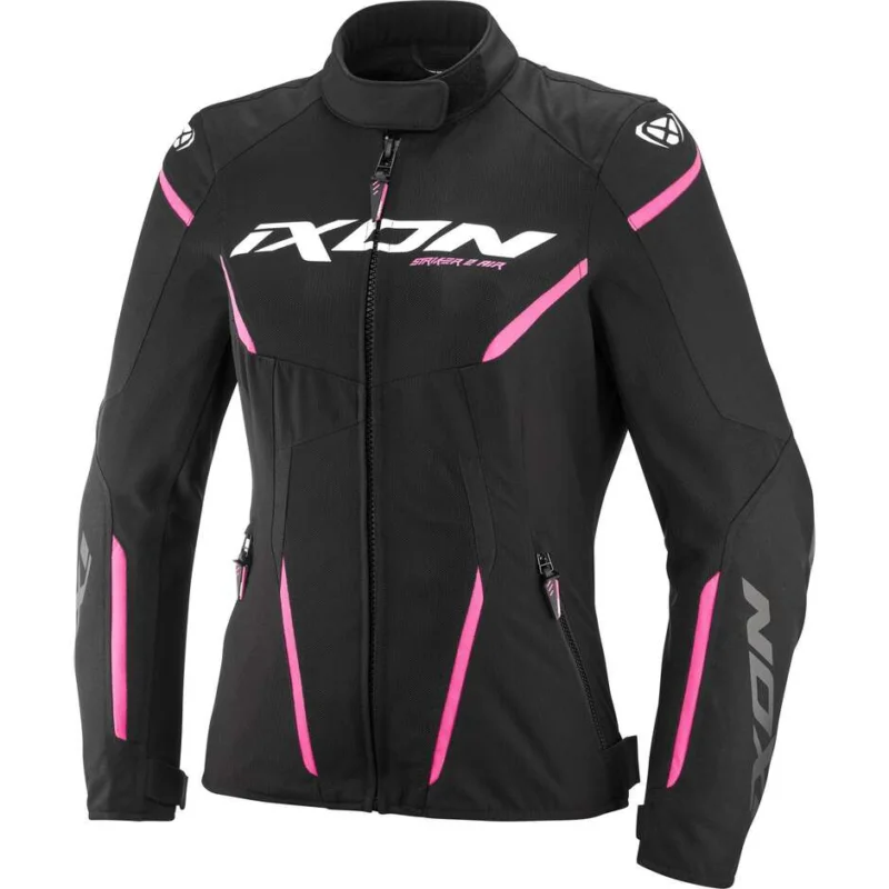 Giubbotto Moto Donna Ixon STRIKER 2 AIR WP L Nero Rosa Vivo Prezzo Conveniente
