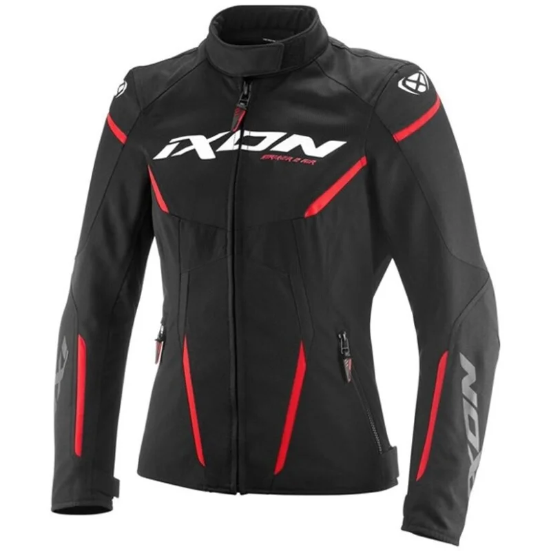 Giubbotto Moto Donna Ixon STRIKER 2 AIR WP L Nero Rosso Economico
