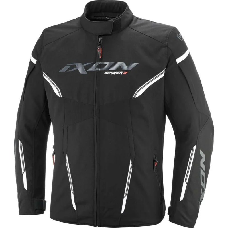 Offerta Lampo Giubbotto Moto Donna Ixon STRIKER 2 C-Size L Nero Bianco - Taglie Conformate