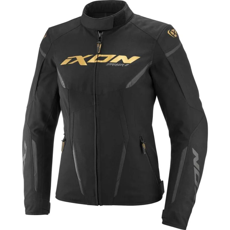 Spedizione Gratuita Giubbotto Moto Donna Ixon STRIKER 2 LADY Nero Oro