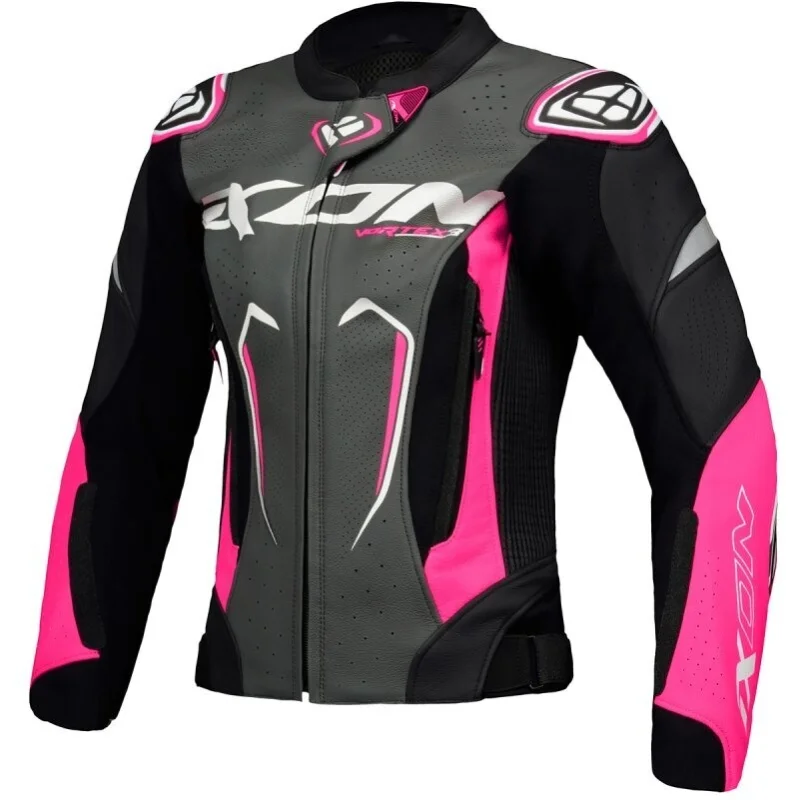 Giubbotto Moto Donna Ixon VORTEX 3 JKT L Nero Rosa Bianco Compra Oggi Stesso