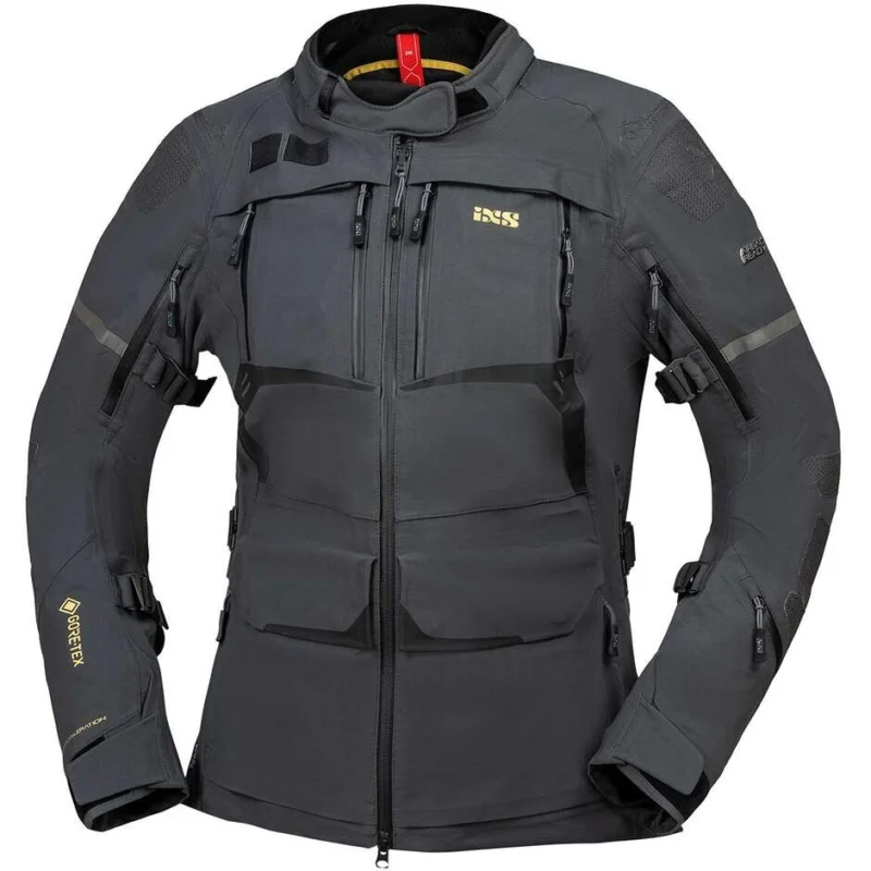 Offerta Lampo Giubbotto Moto Donna iXS Tourster-GTX 1.0 Laminato Scuro Grigio - Accorciato