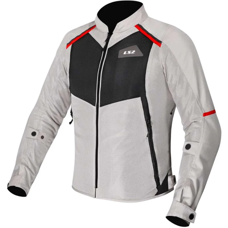 Super Prezzo Giubbotto Moto Donna LS2 BREEZE LADY Grigio Nero Rosso
