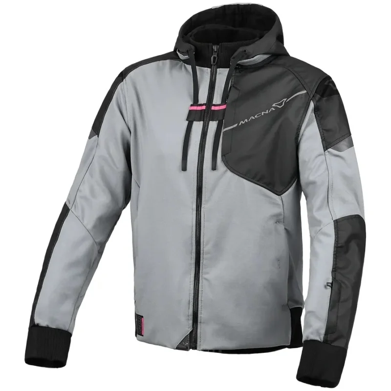 Giubbotto Moto Donna Macna Distec Grigio / Nero Prezzo Ridotto