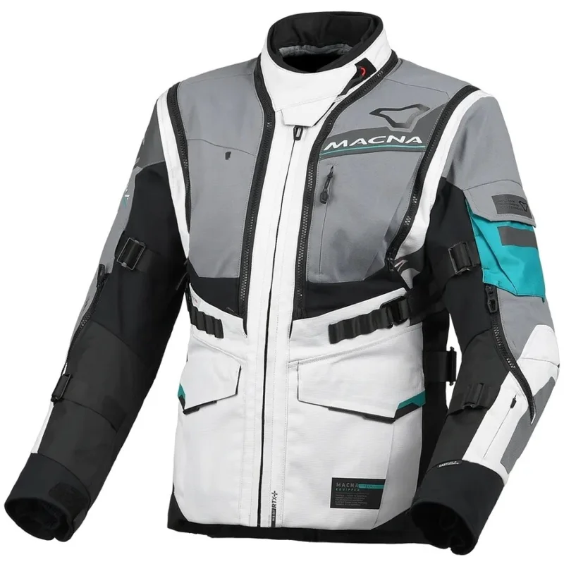Giubbotto Moto Donna Macna Flexodus Grigio / Verde Acquista Ora