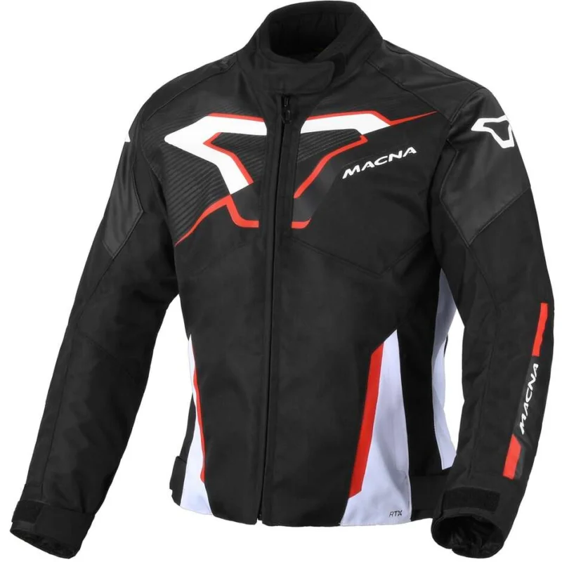 Giubbotto Moto Donna Macna Tazar 2.0 Nero / Rosso Non Perdere