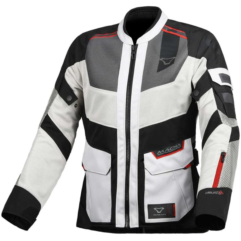 Giubbotto Moto Donna Macna Travelair Grigio / Nero Compra Adesso