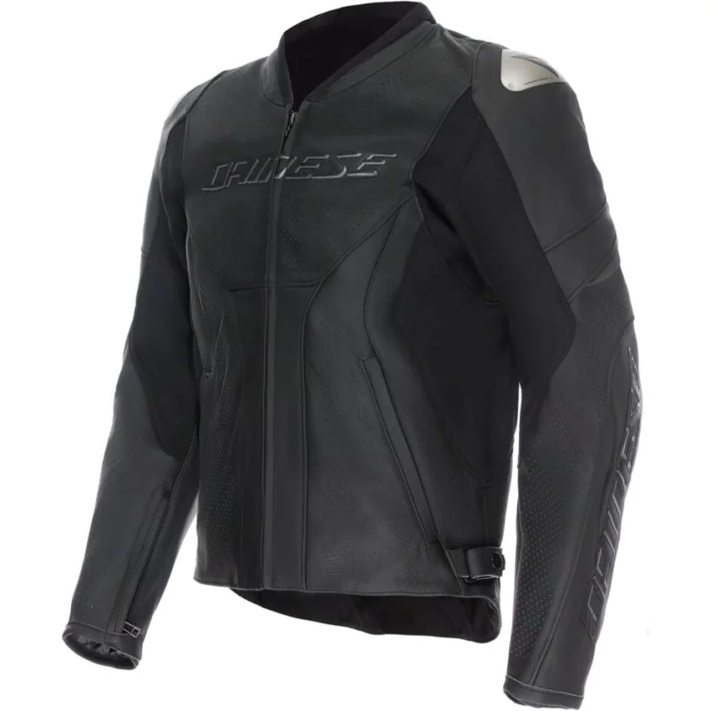 Offerta Lampo Giubbotto Moto Donna Pelle Dainese RACING 5 PERF WMN # Nero