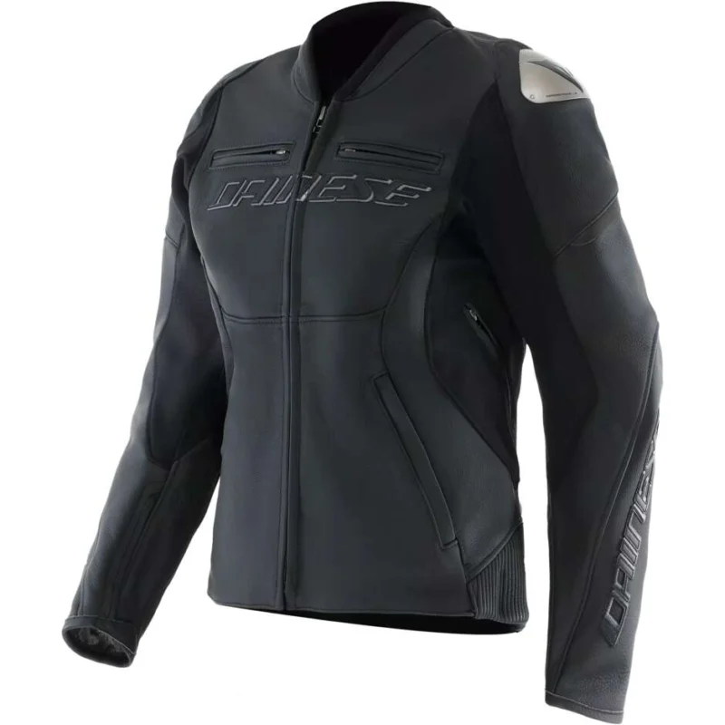 Consegna Rapida Giubbotto Moto Donna Pelle Dainese RACING 5 WMN # Nero