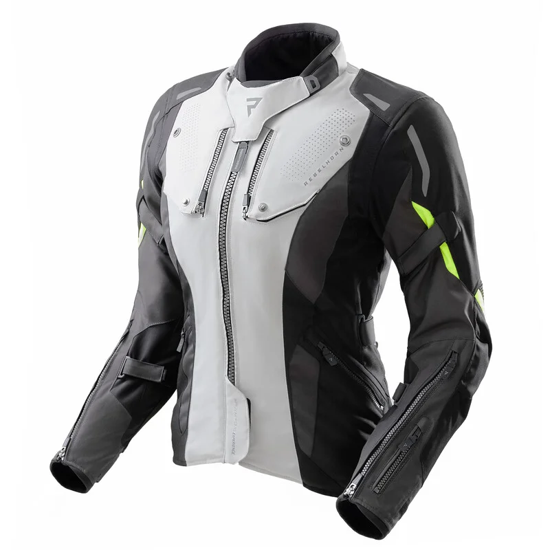 Giubbotto Moto Donna Rebelhorn HIKER IV Lady Nero Grigio Fluo Giallo Offerta