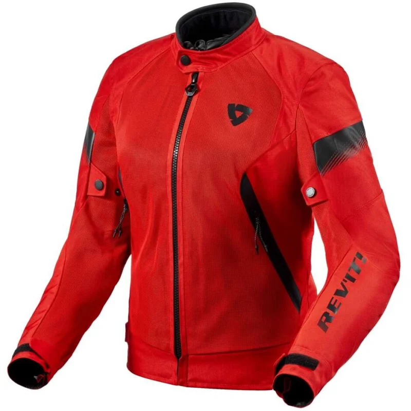 Popolare Giubbotto Moto Donna Rev'it CONTROL AIR H2O LADIES Rosso Nero