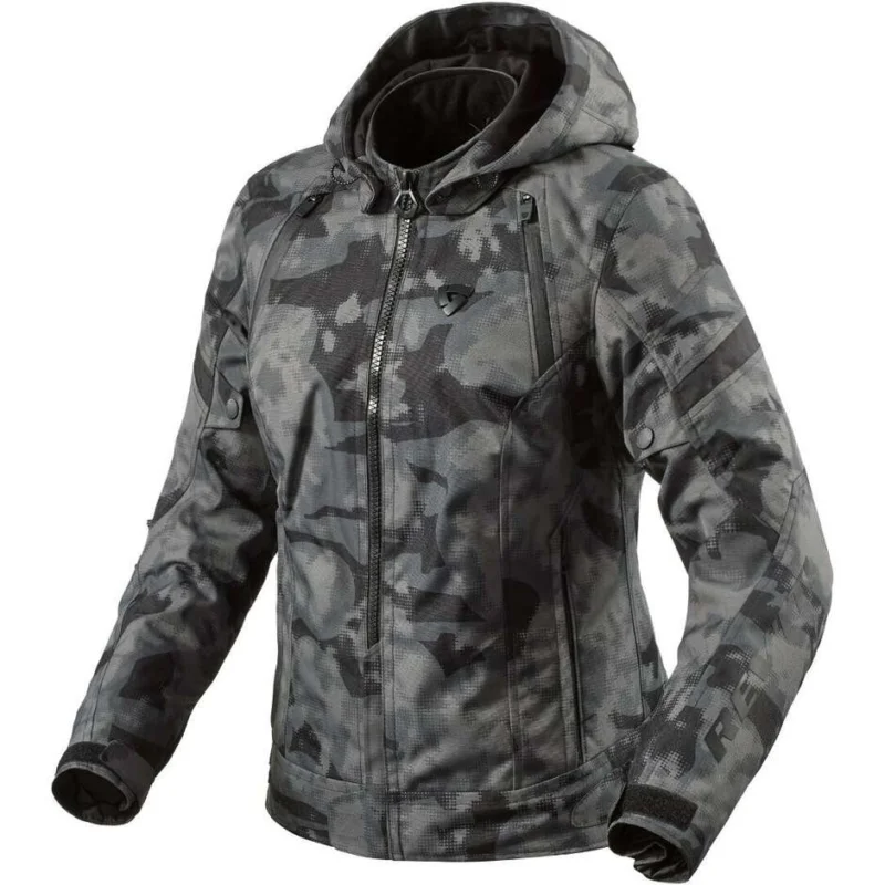 Giubbotto Moto Donna Rev'it FLARE 3 H2O Ladies Mimetico Grigio Scuro Soddisfatti O Rimborsati