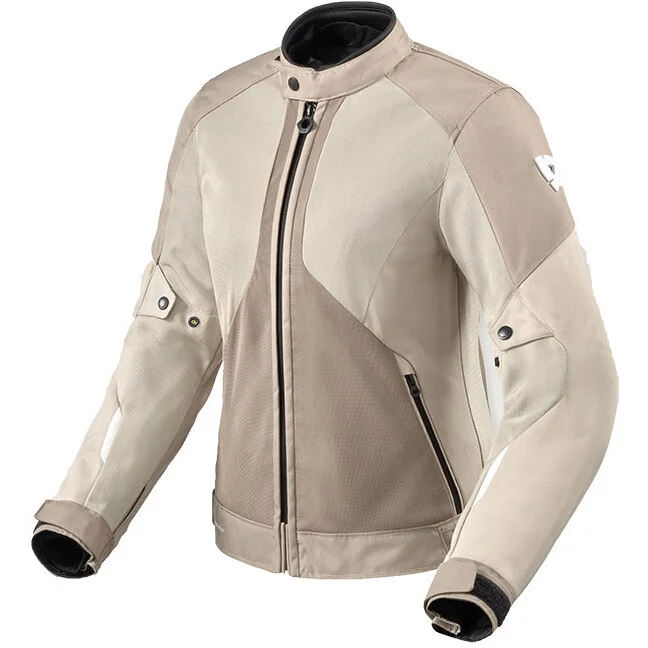 Occasione Giubbotto Moto Donna Rev'it Torque 3 H2O Ladies Sabbia Bianco