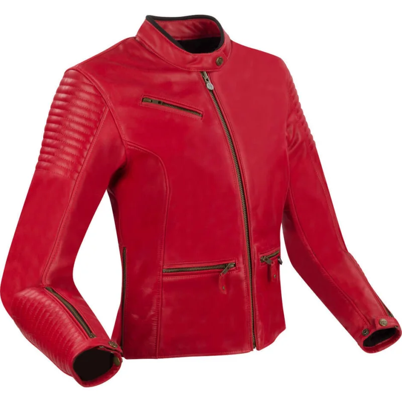 Giubbotto Moto Donna Segura LADY CURVE Rosso Più Venduto