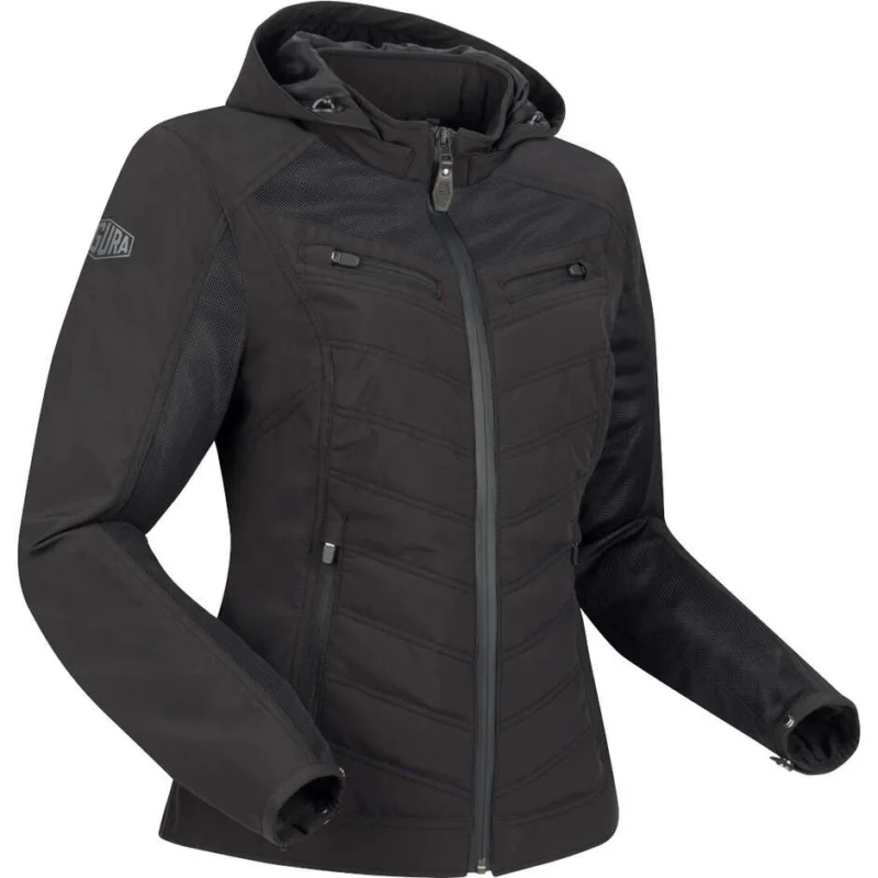 Quantità Limitata Giubbotto Moto Donna Segura LADY NATCHO VENTED Nero Grigio