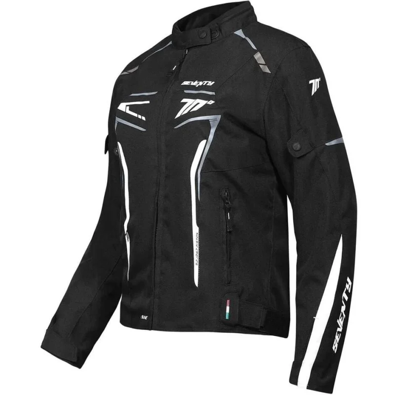 Ultima Occasione Giubbotto Moto Donna Seventy Degrees SD-JR67 PISTON Nero Bianco
