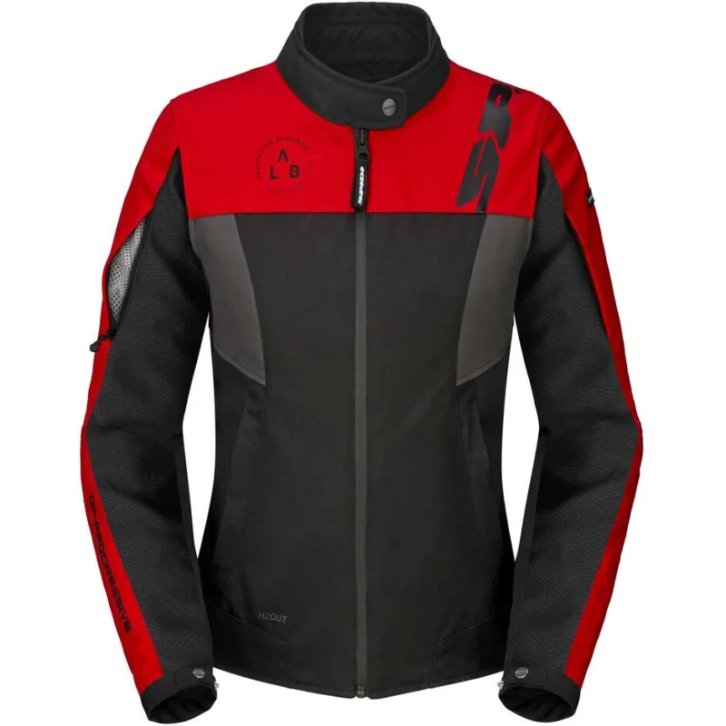 Giubbotto Moto Donna Spidi CORSA H2OUT LADY Rosso nero Novità