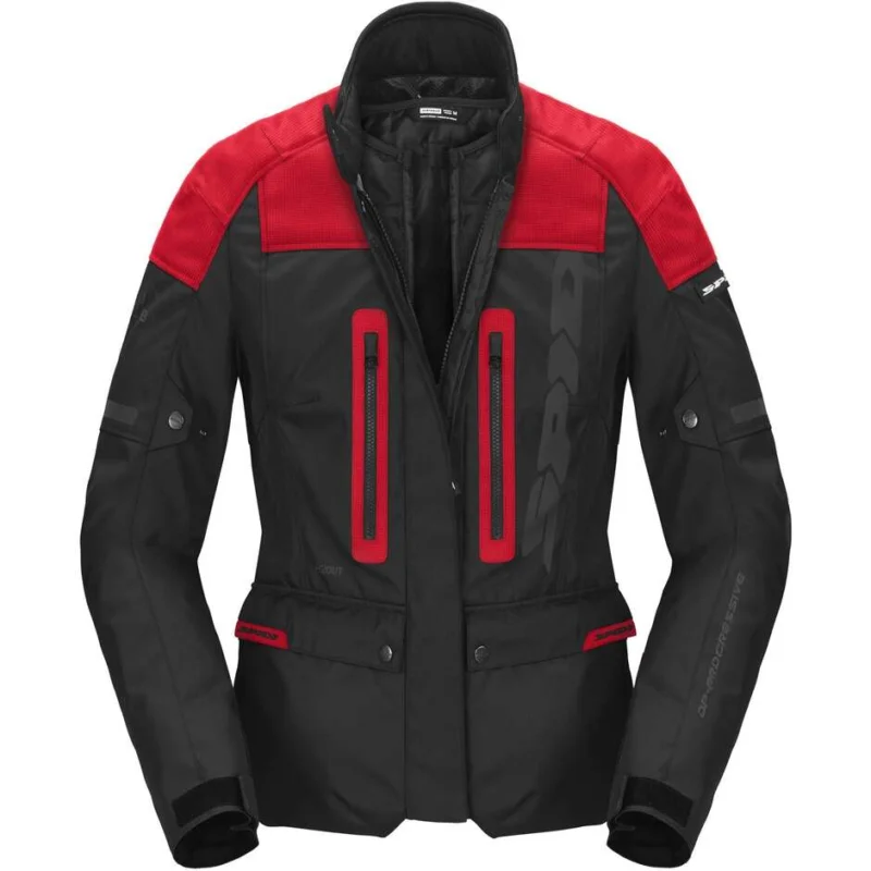 Giubbotto Moto Donna Spidi TRAVELER 3 EVO LADY Nero Rosso Promo Stagionale