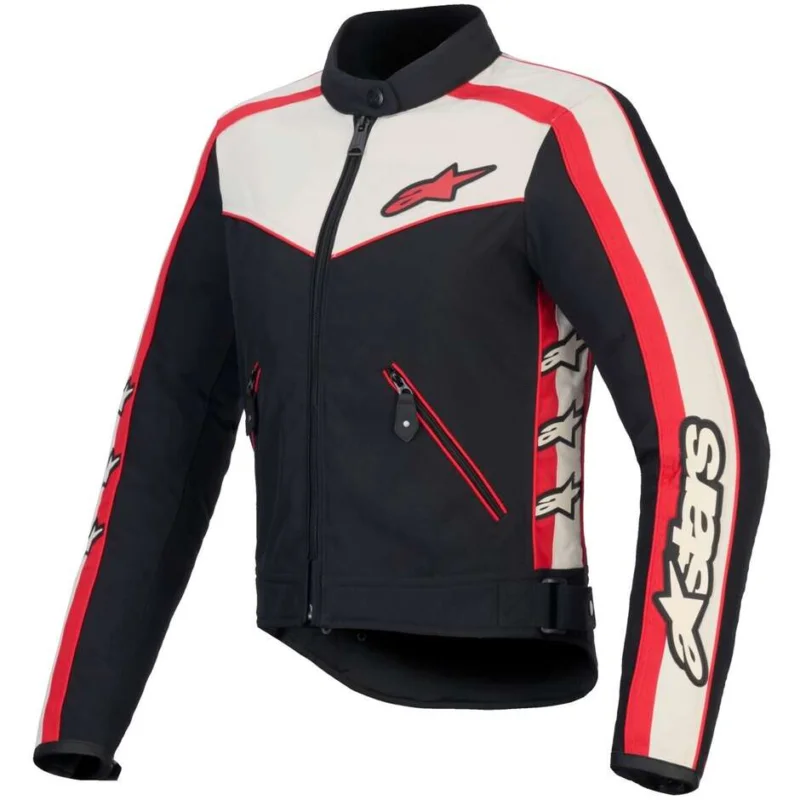 Offerta Lampo Giubbotto Moto Donna Tessuto Alpinestars STELLA T-DYNO WR Nero Bright Rosso