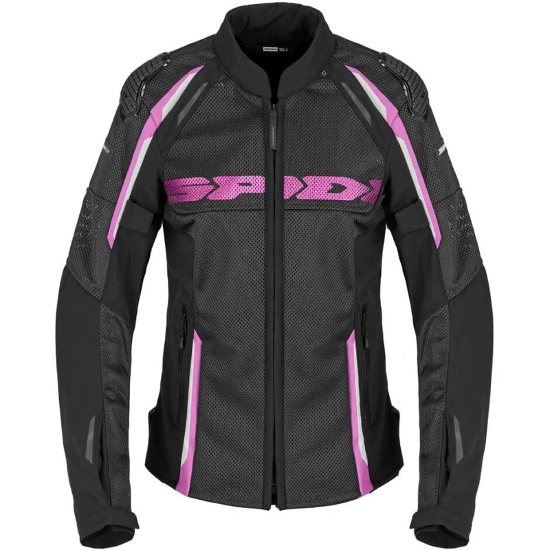 Promo Stagionale Giubbotto Moto Donna Tessuto Spidi RACE WARRIOR 2 NET LADY Nero Fucsia
