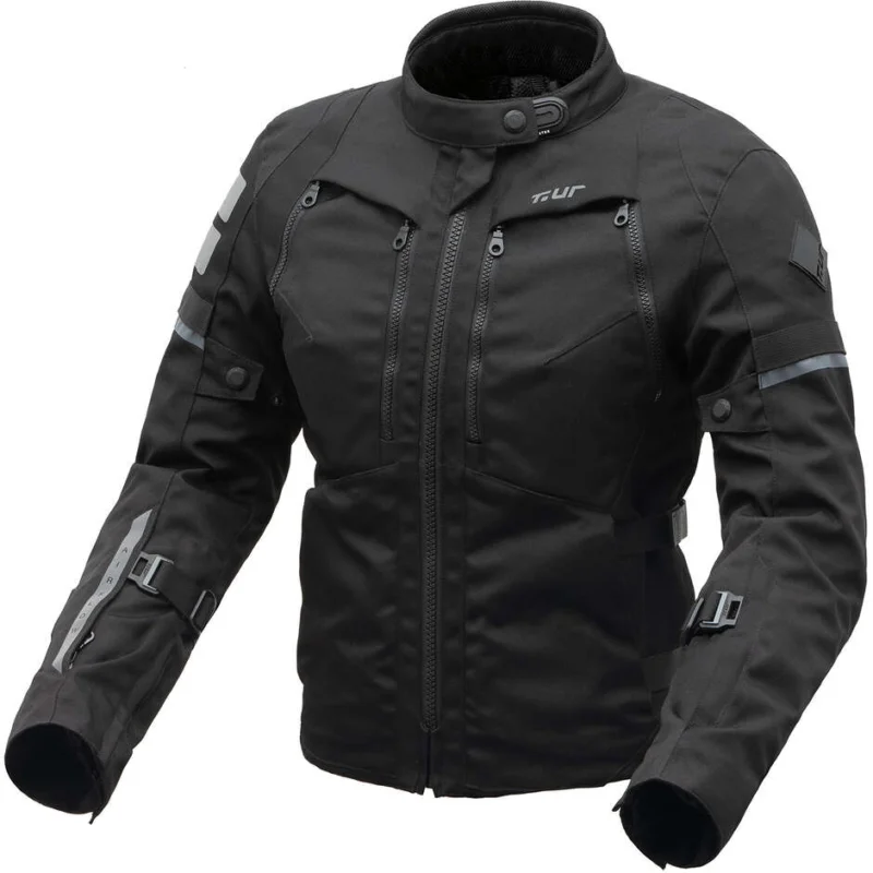 Popolare Giubbotto Moto Donna Tessuto T-ur NEVADA LADY Nero