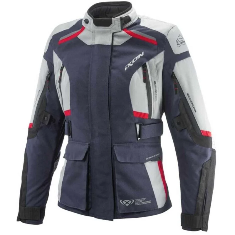 Giubbotto Moto Donna Touring Ixon MIDGARD LADY Grege Navy Nero Prezzo Conveniente