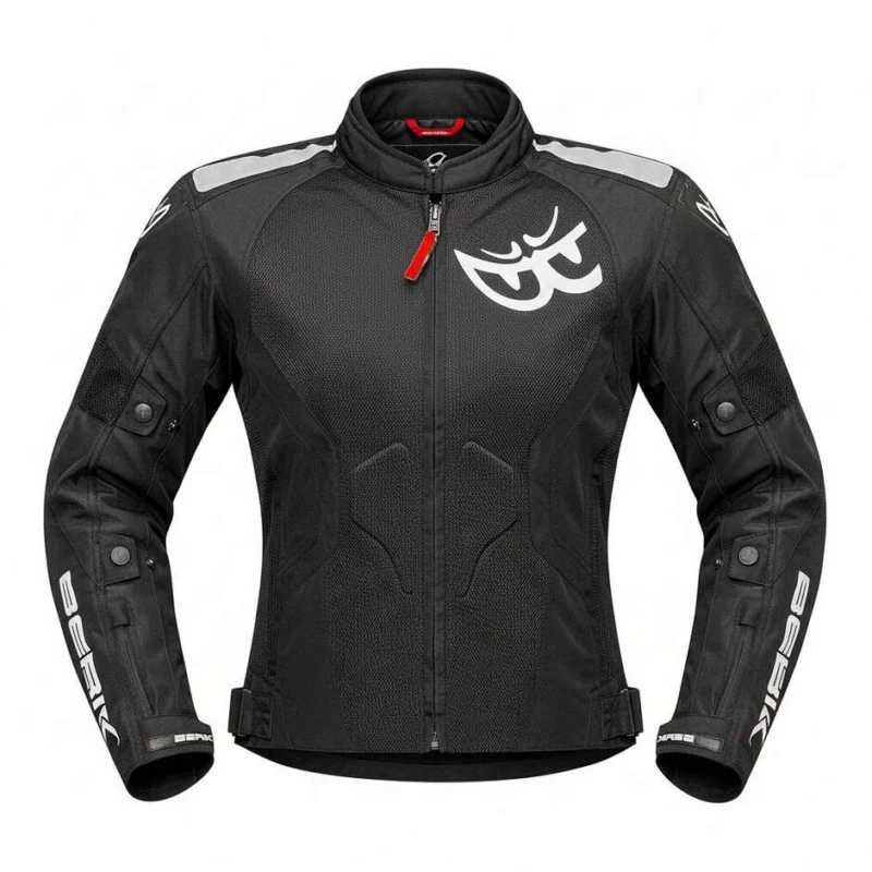 Giubbotto Moto Donna Traforato Berik 2.0 NJ-173315L Mesh Air Sfoderabile Nero Saldi